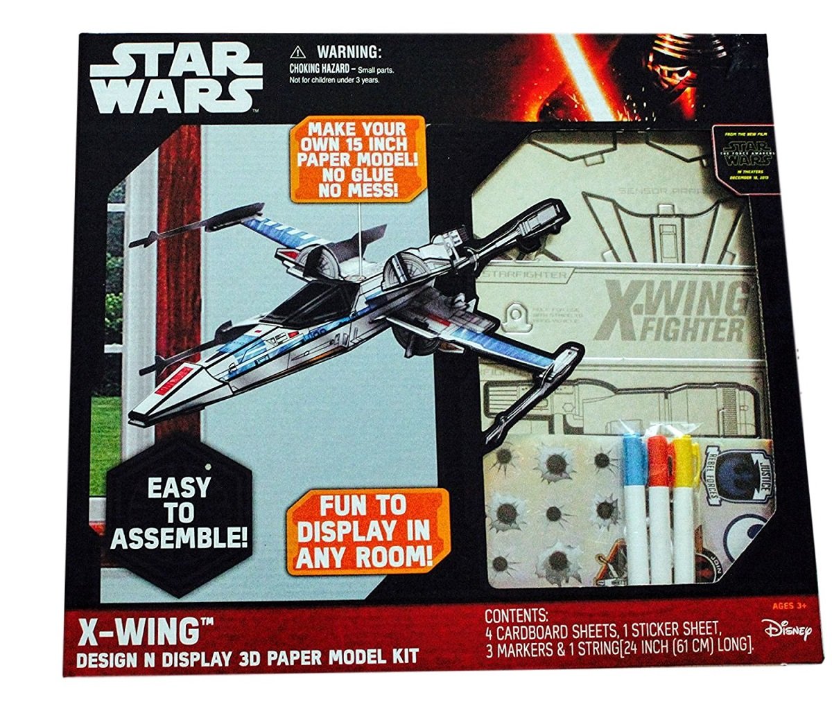 Amazon.com: Star Wars X-Wing Design N Display 3D Paper Model KIT